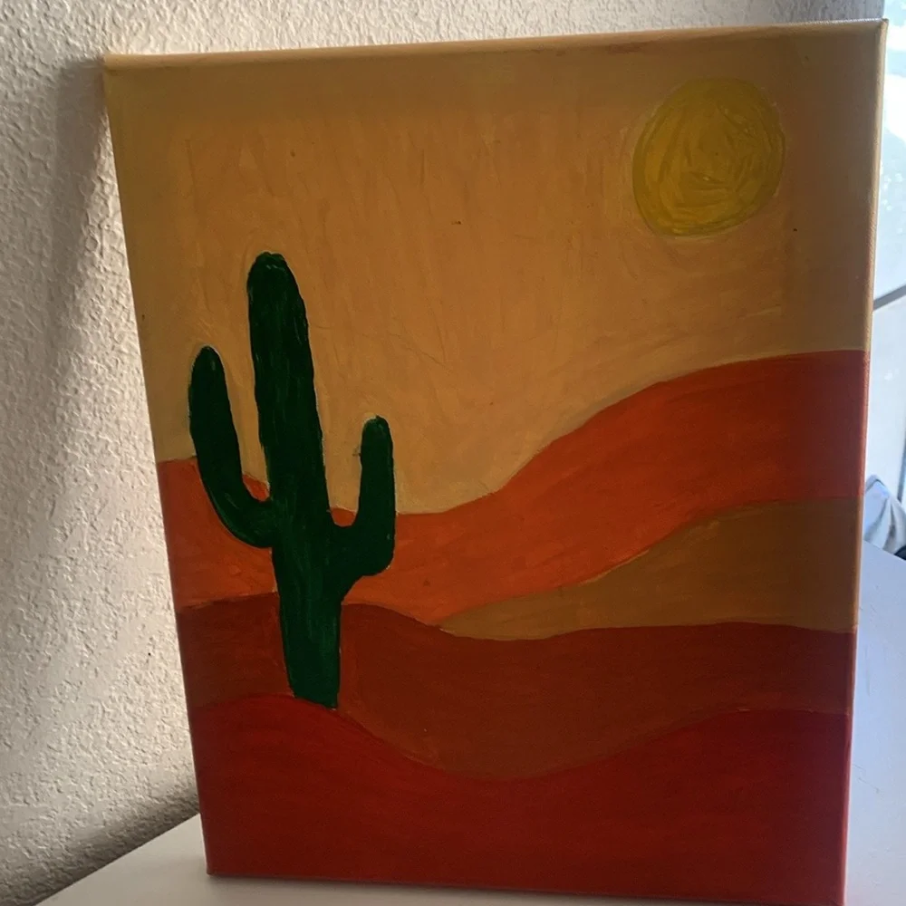 Homemade painting color green,brown dark red - Picture 3 of 8